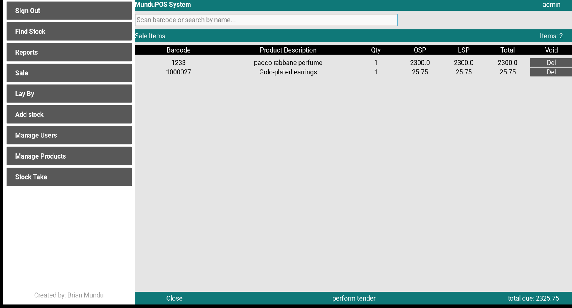 POS System Development